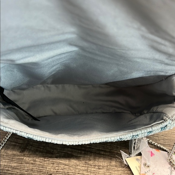 Handcrafted Beaded Elegant Beaded Umbrella ☂️ Blue Clutch Bag 💙✨ - Picture 10 of 10